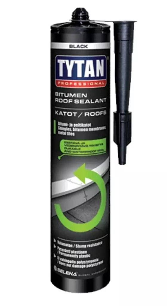BITUMIKITTI TYTAN 310ML BITUMEN ROOFSEALANT PAIKKAUSMASSA - Akryylimassat ja saumaus - 5902120160983 - 1