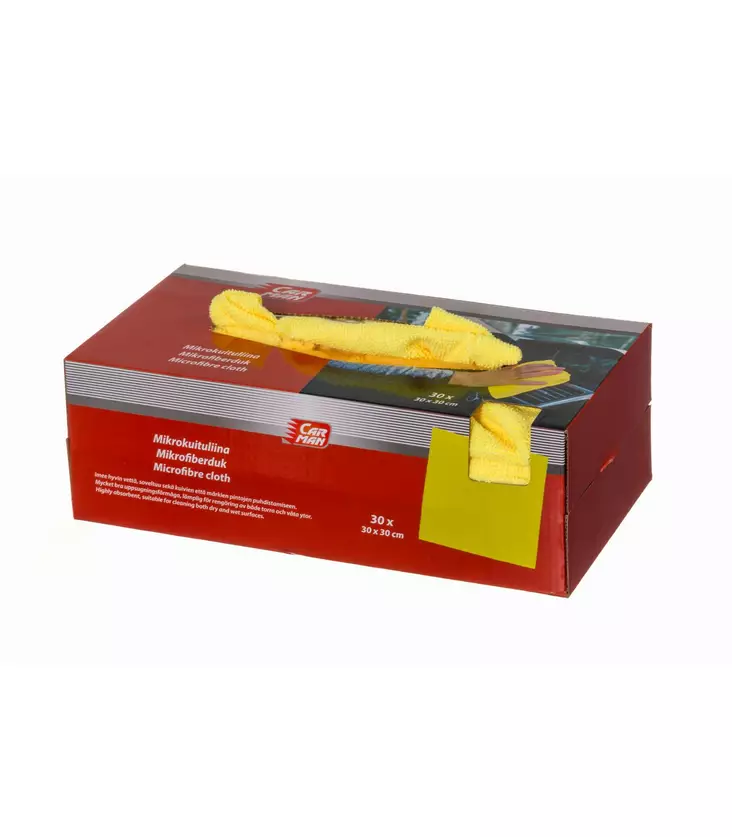 CARMAN MIKROKUITULIINA 30X30 CM 30KPL - Autonpesuharjat ja -sienet - 6410413206953 - 1
