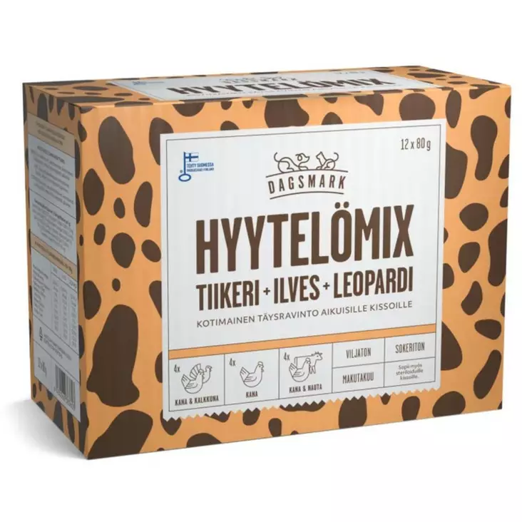 Dagsmark Hyytelömix 12x80G 100% Kotim - Kissanruoat ja herkut - 6430066383603 - 1