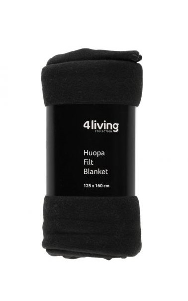 musta huopa fleece=C3=A4 torkkupeitto - Torkkupeitot - 6410416155333 - 1