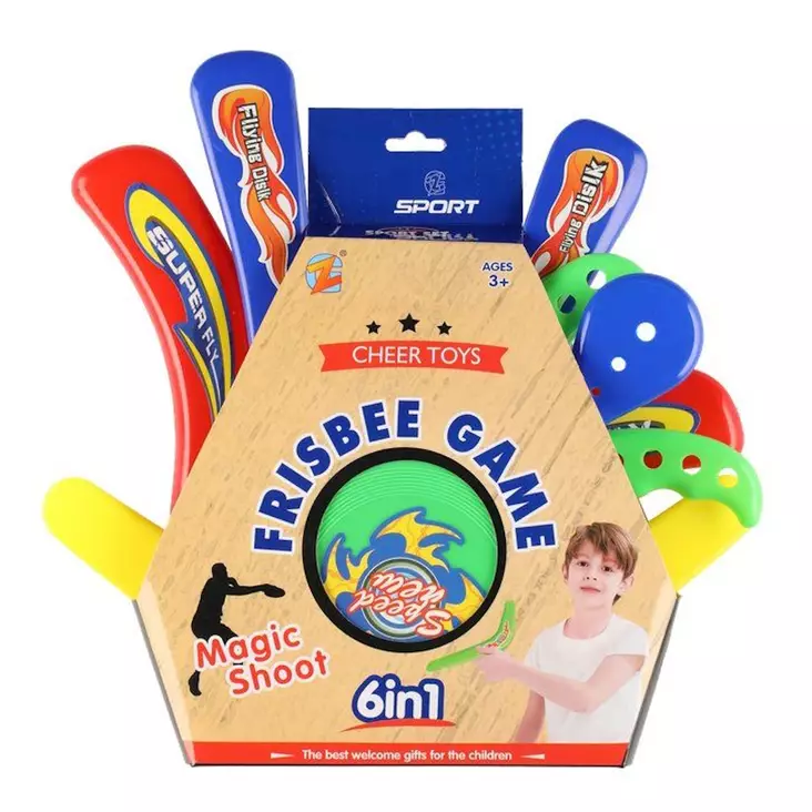 Frisbee setti 6kpl - Frisbeegolf kiekot ja korit - 6410416156613 - 1