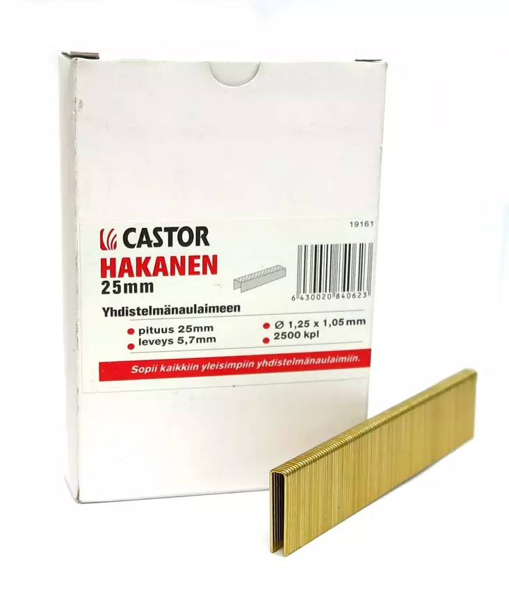 HAKANEN 5,7 x 25mm 2500kpl Yhdistelmänaulaimen hakanen - Hakaset ja niitit - 6430020840623 - 1