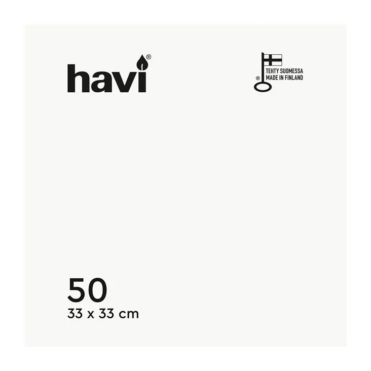 Servetti Havi valkoinen 33cm - Lounas-servetit 33x33 - 6411632601093 - 1