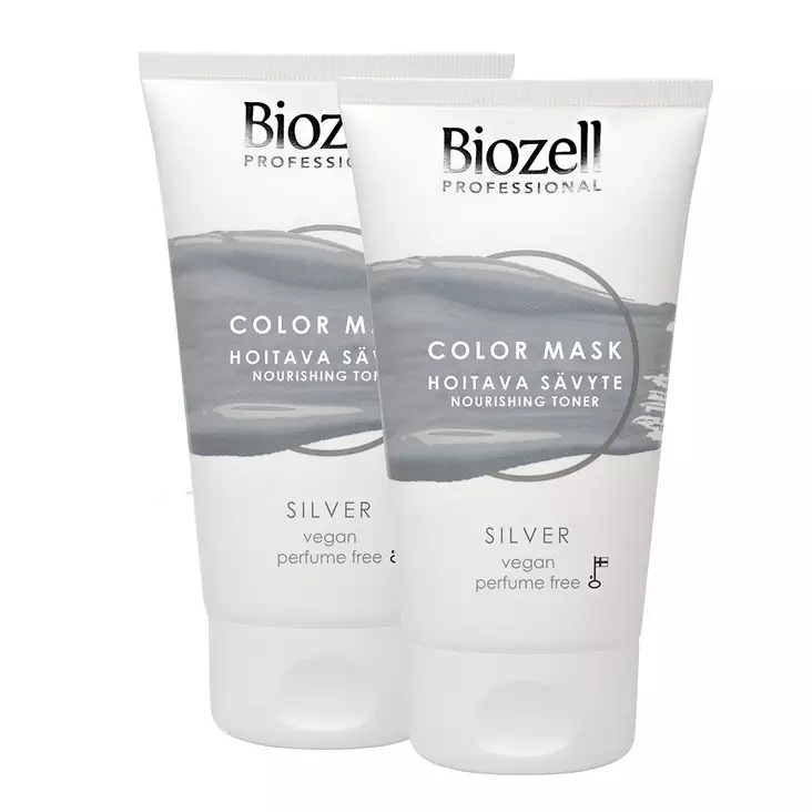 Biozell Color Mask Silver 2x150ml pkt - Hiusvärit ja sävytteet - 6414400087723 - 1