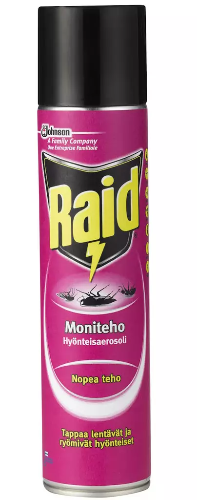 Raid Moniteho -hy=C3=B6nteiskarkote torjuu nimens=C3=A4 mukaisesti mon=
et eri hy=C3=B6nteisongelmat. Tuote tehoaa nopeasti sek=C3=A4 ry=C3=B6=
miviin ett=C3=A4 lent=C3=A4viin hy=C3=B6nteisiin. - Hyönteismyrkyt ja torjunta-aineet - 6414400022533 - 1