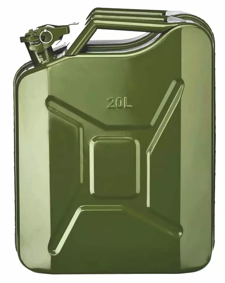 Metallin bensakanisteri jerrykannu vihre=C3=A4 armeija - Polttoainekanisterit - 6438168112633 - 1