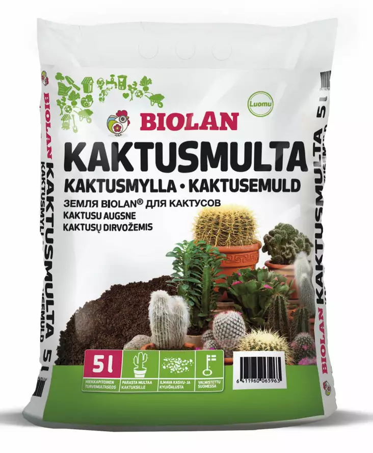 KAKTUSMULTA 5L - Puutarhamullat ja -turpeet - 6411960065963 - 1