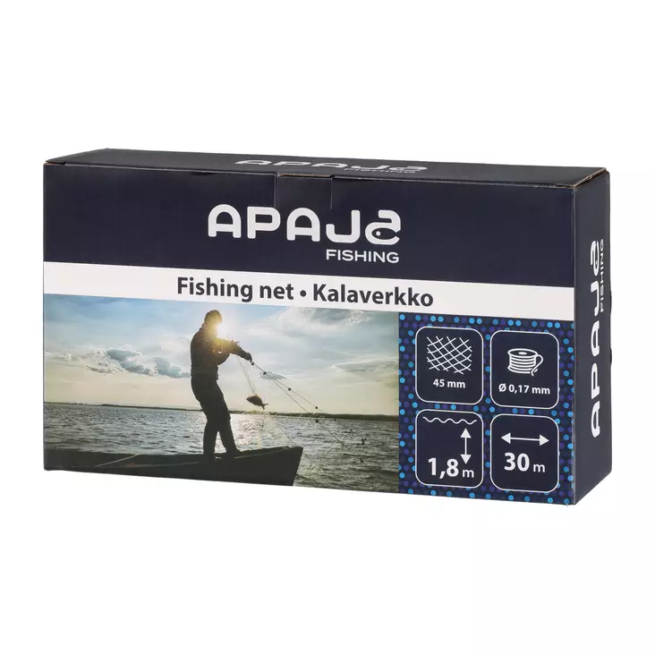 Kalaverkko 45 mm 0,17 mm 1,8 m 30 m - Kalaverkot ja pyydykset - 6410416239293 - 1