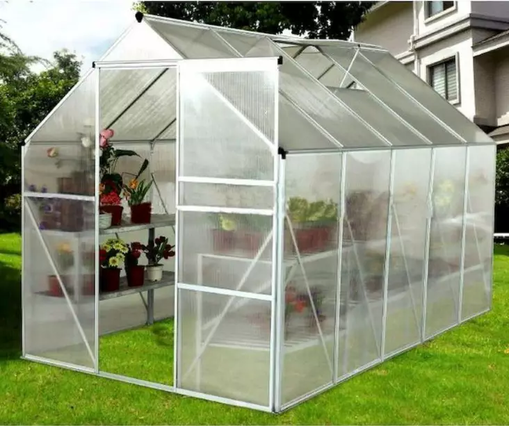 Kasvihuone 4,8m2 Sunor Sis.Sokkeli - Kasvihuoneet - 6438168083803 - 1