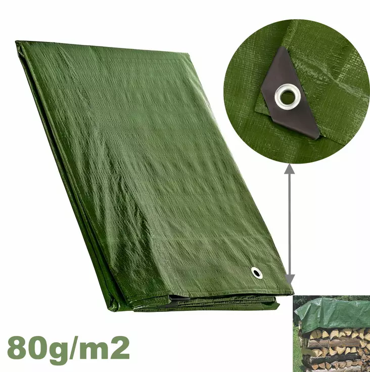 Kevytpeite 6x8m 80g/m2 Kestävä pressu moneen käyttöön - Kevytpeitteet - 6430013425073 - 1