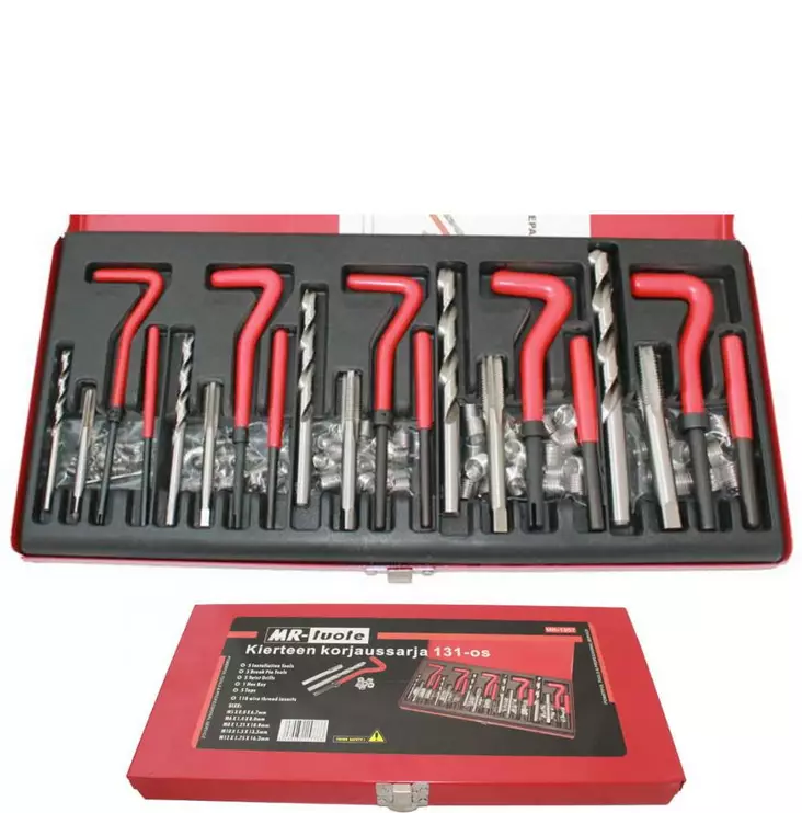 Kierteen korjaussarja 131-osainen - Kierrepakat, kierretapit ja vääntimet - 6430032157733 - 1