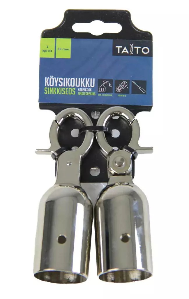 KÖYSIKOUKUT 30mm 2kpl/pkt Kaideköyden kiinnitykseen - Köydet ja narut - 6416096160063 - 1