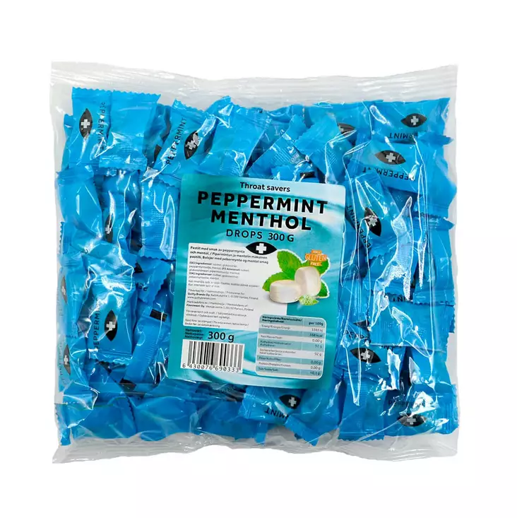 KURKKUPASTILLI Piparminttu-menthol 300 g - Pastillit - 6430076690333 - 1