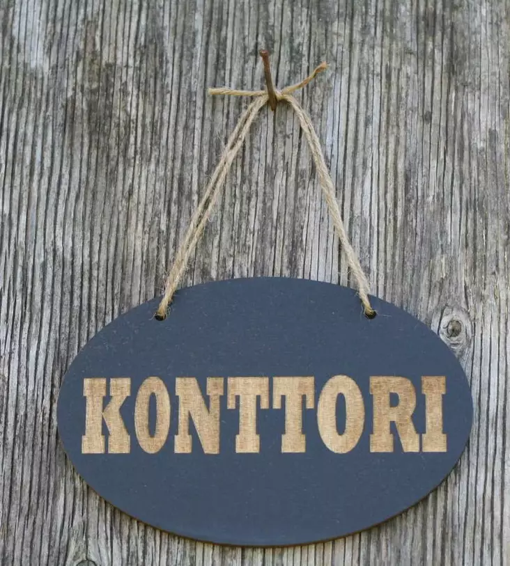 KYLTTI Konttori musta rw - Kyltit ja avaimenperät - 6430077570313 - 1