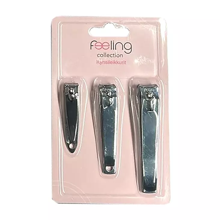 KYNSILEIKKURI 3KPL ERI KOKOJA - Kynsisakset, -leikkurit ja -viilat - 6438159151993 - 1