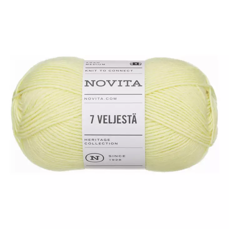 Lanka 7 veljestä 100g keltaruusu 222 - Sukkalangat - 6412618214153 - 1