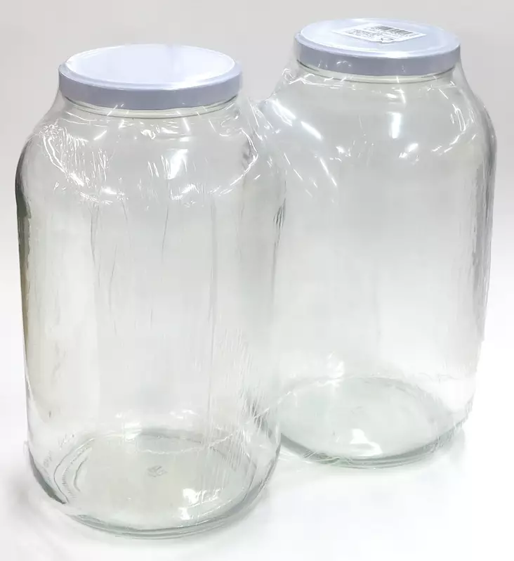Lasipurkki 4250ml 2kpl /pkt - Lasipullot, purkit ja säilöntä - 5901752500563 - 1