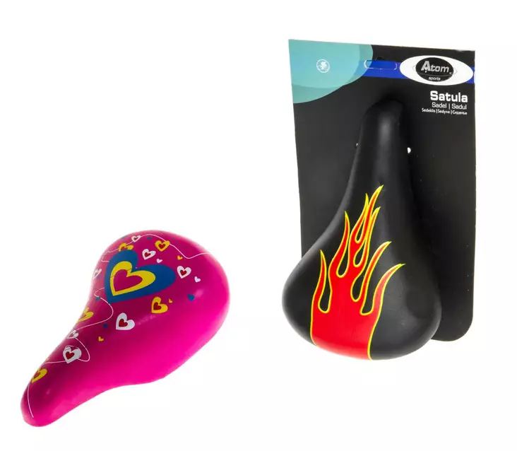 LASTEN POLKUPYÖRÄN SATULA KUVOITU - Polkupyörän varaosat ja huolto - 6410412506733 - 1