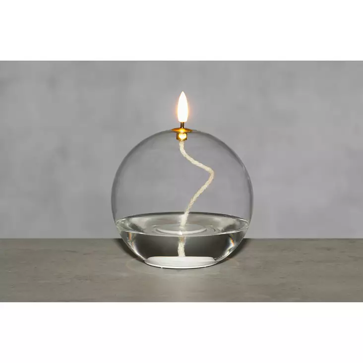 3D LED Lasipallo öljylamppu 12cm - LED-kynttilät - 6410416499833 - 1