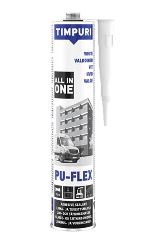 LIIMA- JA TIIVISTYSMASSA PU-FLEX VALKOINEN 300ML TIMPURI - Liimamassat ja tiivistysmassat - 6418091030563 - 1