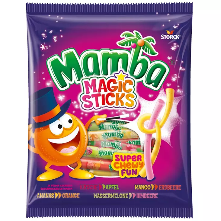 Mamba Magic Sticks hedelmätoffee 140g - Makeiset ja naposteltavat - 4014400933413 - 1