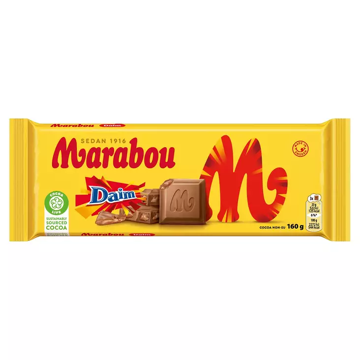 Marabou Daim suklaalevy 160g - Suklaat - 7622202238413 - 1