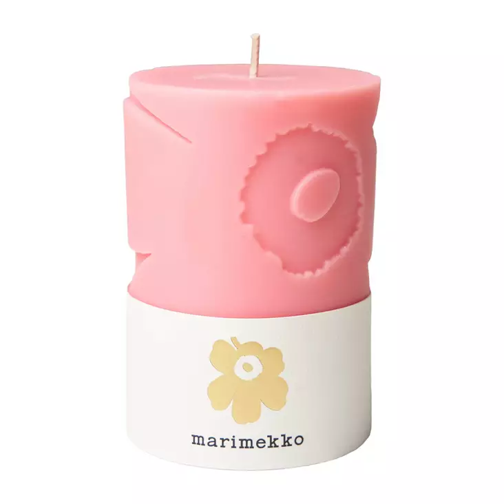 Marimekko Unikko pöytäkynttilä roosa - Pallokynttilät ja pöytäkynttilät - 6411635010083 - 1