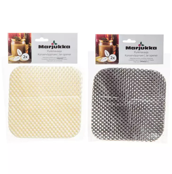 Luistamaton pinta on n=C3=A4pp=C3=A4r=C3=A4 apu pullojen korkkien ja p=
urkkien kansien avaamisessa. Toimii my=C3=B6s liukuesteen=C3=A4 astian=
 alla. - Keittiötyövälineet - 6410410112103 - 1