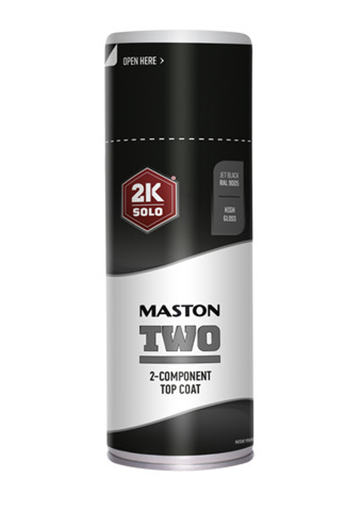 Maston Spray Two 2K syvänmusta RAL9005 - Spraymaalit - 6412490037673 - 1