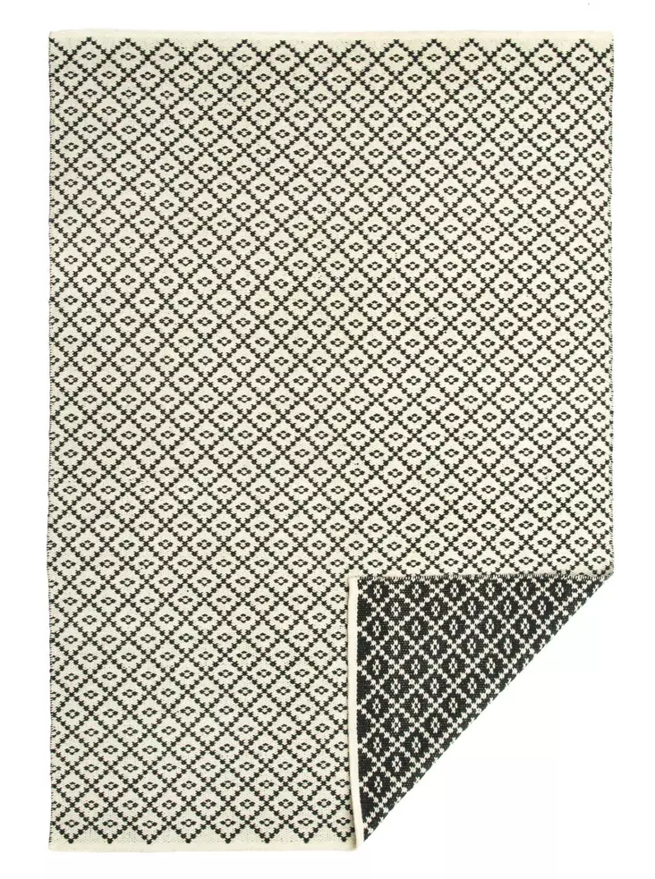 MATTO HUURRE MUSTA/VALKOINEN 140X200 CM 4Living Kaunis matto - Lattiamatot - 6410412965363 - 1