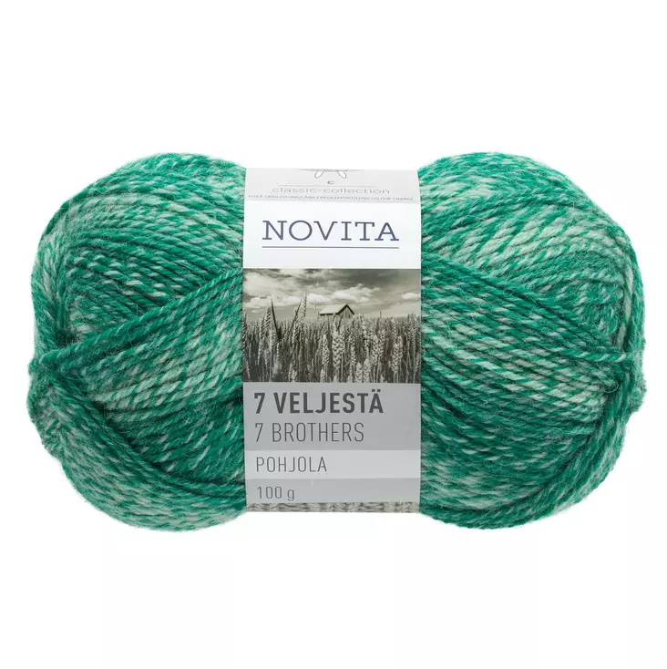 NOVITA 7-VELJESTÄ POHJOLA 100G LANKA Useita eri värejä - Sukkalangat - 6412612390303 - 1