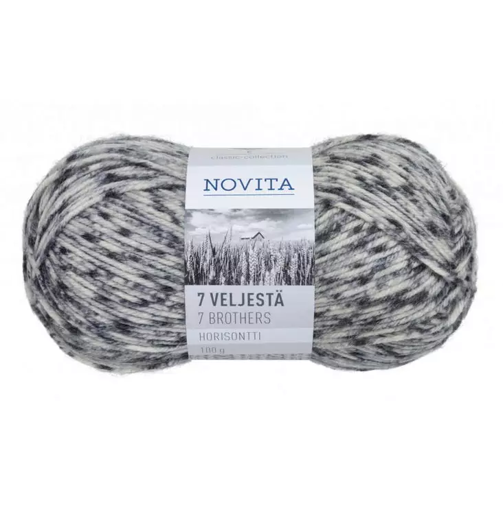 NOVITA 7veljestä HORISONTTI 100G LANKA Useita eri värejä - Sukkalangat - 6412611998043 - 1
