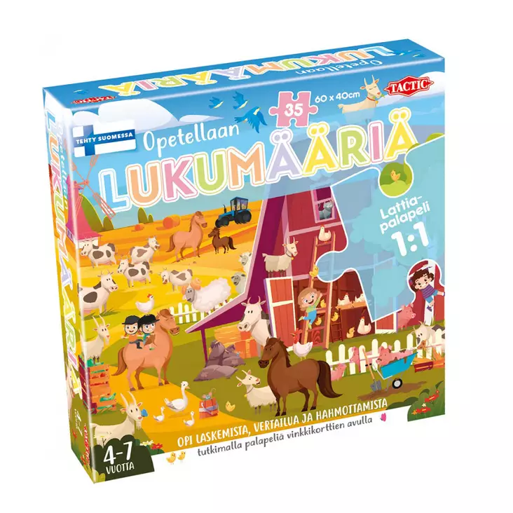 Opetellaan Lukumääriä lattiapalapeli - Lautapelit ja seurapelit - 6416739591643 - 1