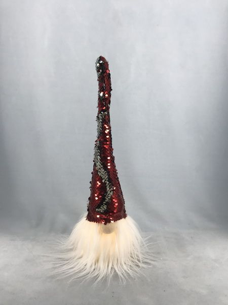 PALJETTITONTTU 25CM LED-VALOLLA - Joulutontut - 6410413196773 - 1