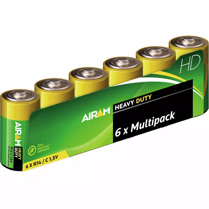 Paristo C R14 1,5V 6kpl/pkt Airam heavy duty - Sormiparistot - 6435200000323 - 1