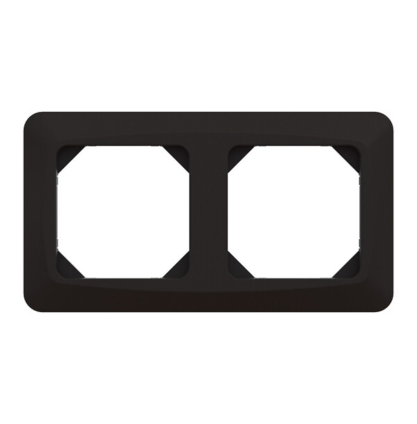 2 osainen musta peitelevy harju hiili - Asennustarvikkeet, rasiat ja sulakkeet - 6438140197023 - 1