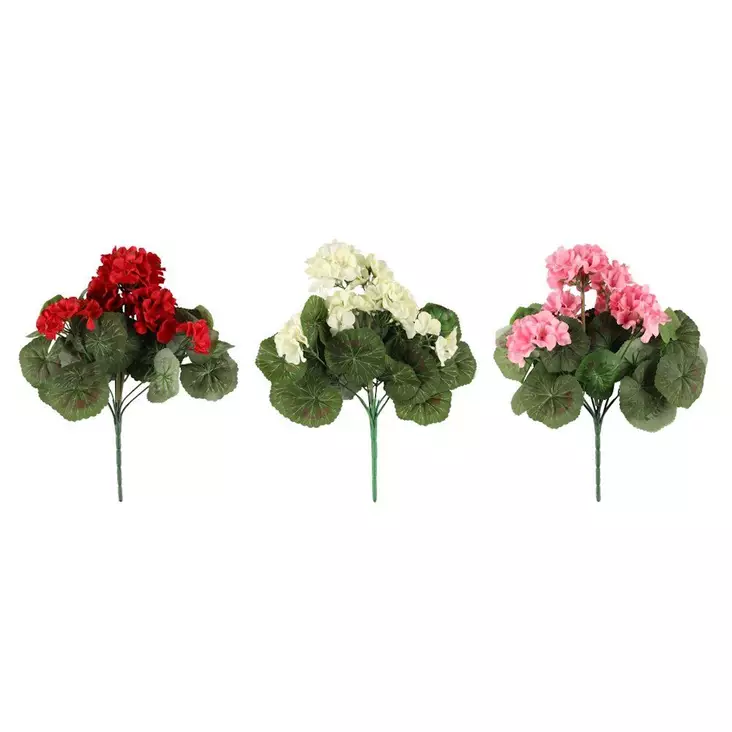 Pelargonia kimppu - Tekokasvit ja muovikukat - 6410412866493 - 1