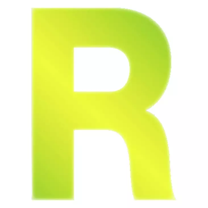 Pisla kirjaintarra r keltainen 8cm - Talonumerot ja -kirjaimet - 6414676009153 - 1