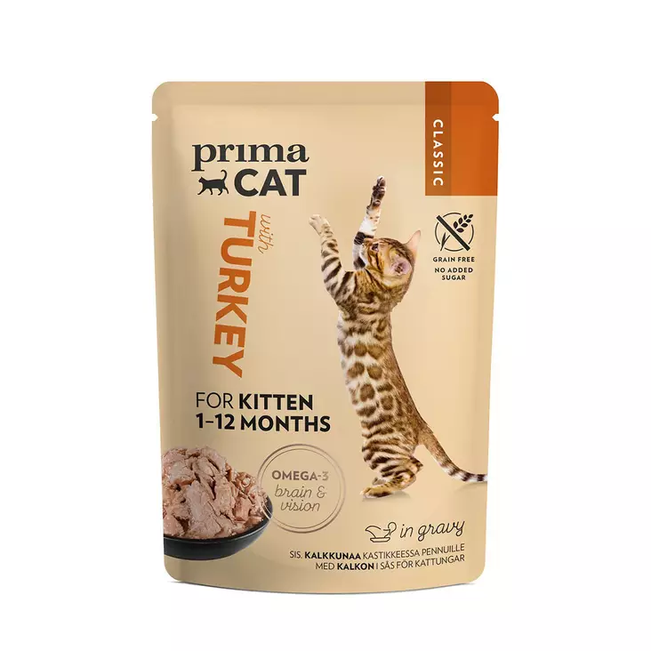 PrimaCat Kalkkunaa pennuille 85g - Kissanruoat ja herkut - 6438554000353 - 1