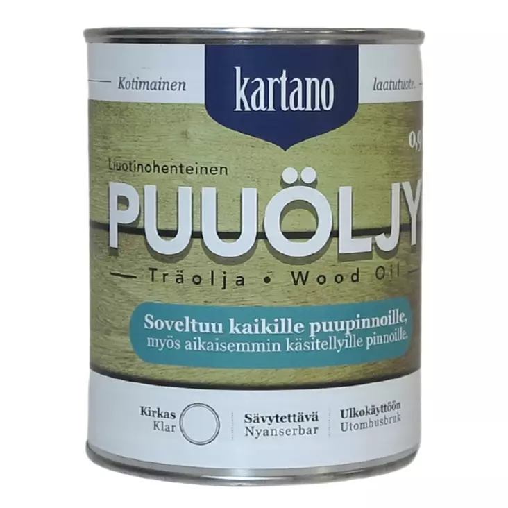 Puuöljy 0,9L kirkas sävytettävä - Puuöljyt ja puunsuoja-aineet - 6438168097893 - 1