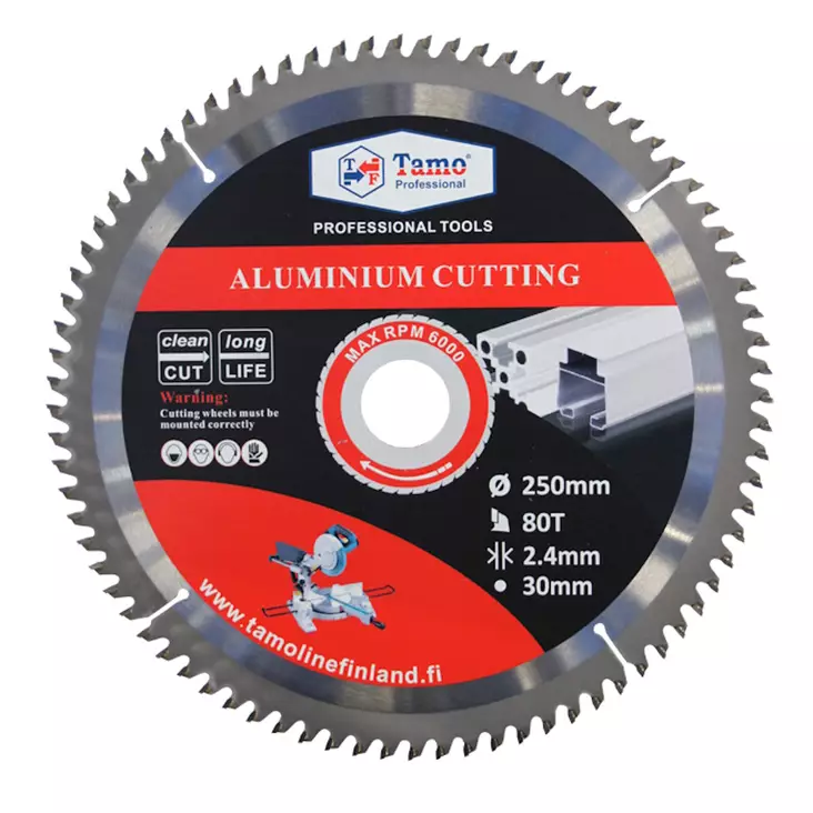 Pyörösahanterä 250mm/80T Neg Al - Sirkkelinterät - 6420613764313 - 1