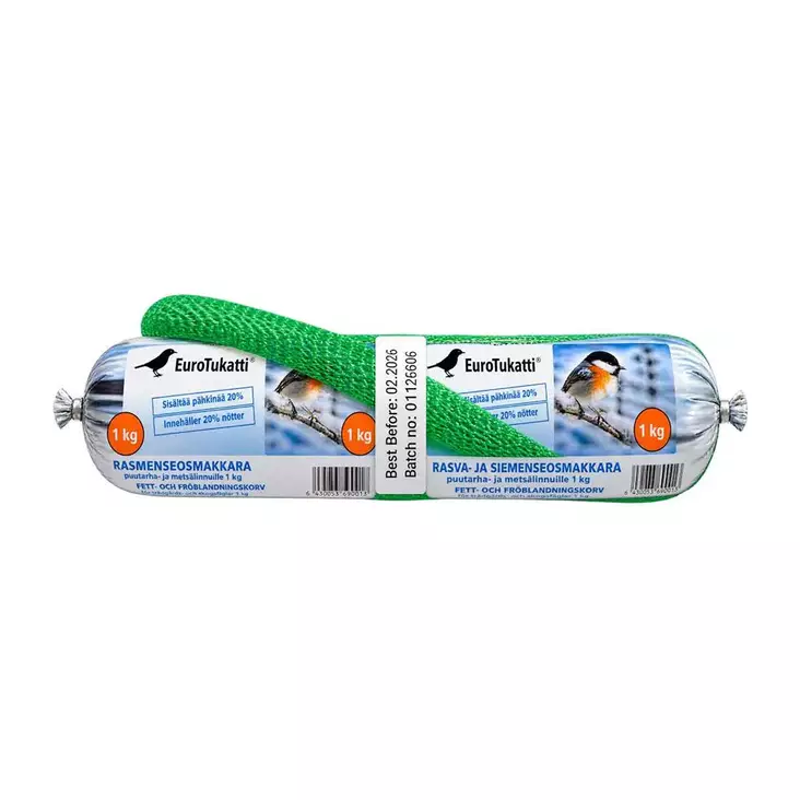Rasva- ja siemenseos 1kg - Lintujen talviruokinta, siemenet & talit - 6420614080153 - 1