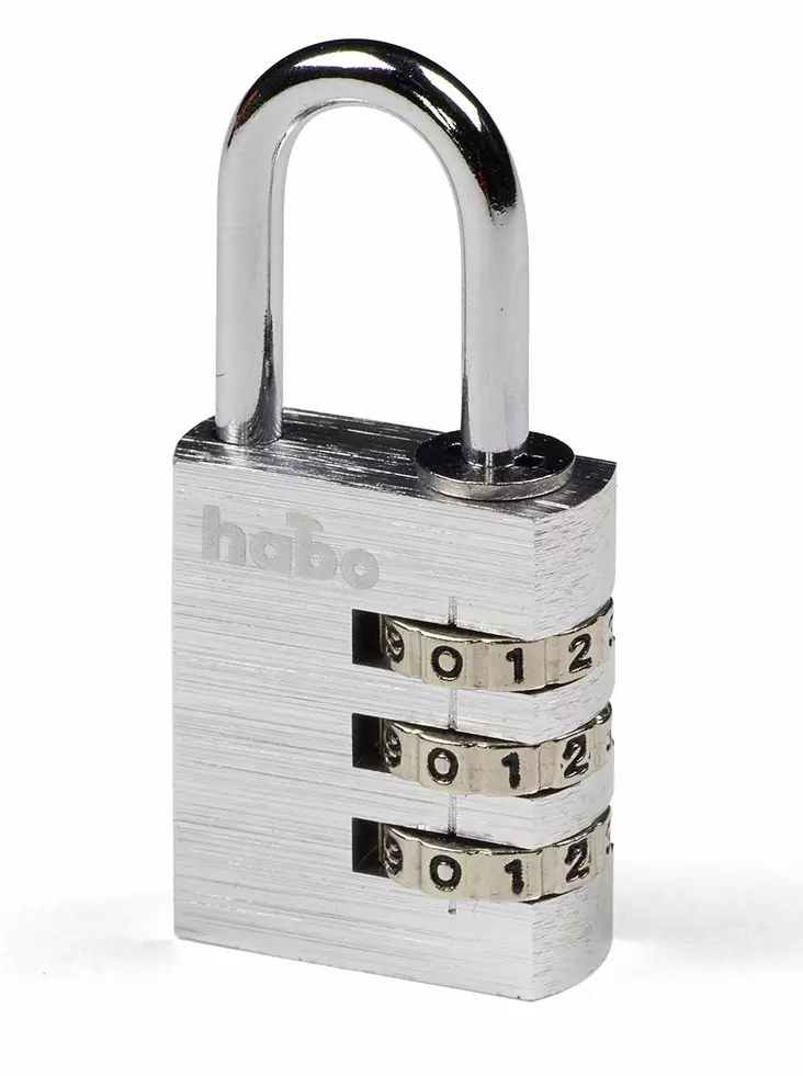 RIIPPULUKKO HABO 203-30 YHD.HOPEA Alumiini - Riippulukot, kassalippaat ja kassakaapit - 7317900173493 - 1