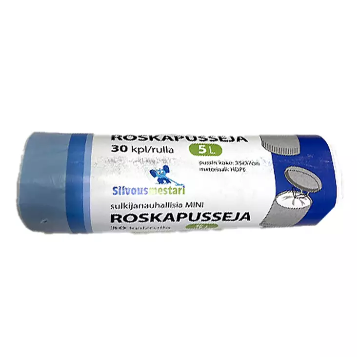 ROSKAPUSSI MINI 5L 30KPL sulkijanauha - Roskapussit - 6438159995993 - 1