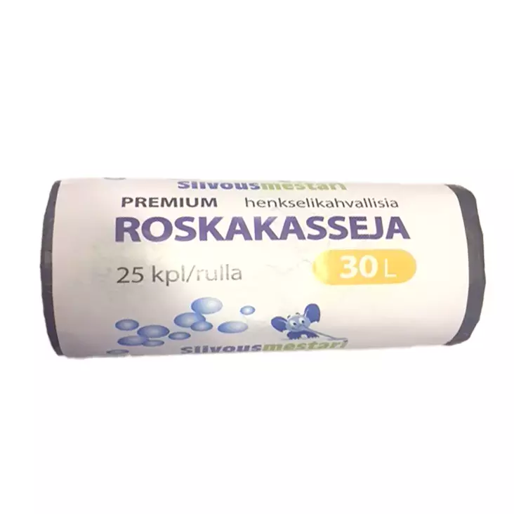 ROSKAKASSI 30L 25KPL PREMIUM 12mic kahva - Roskapussit - 6438159060363 - 1