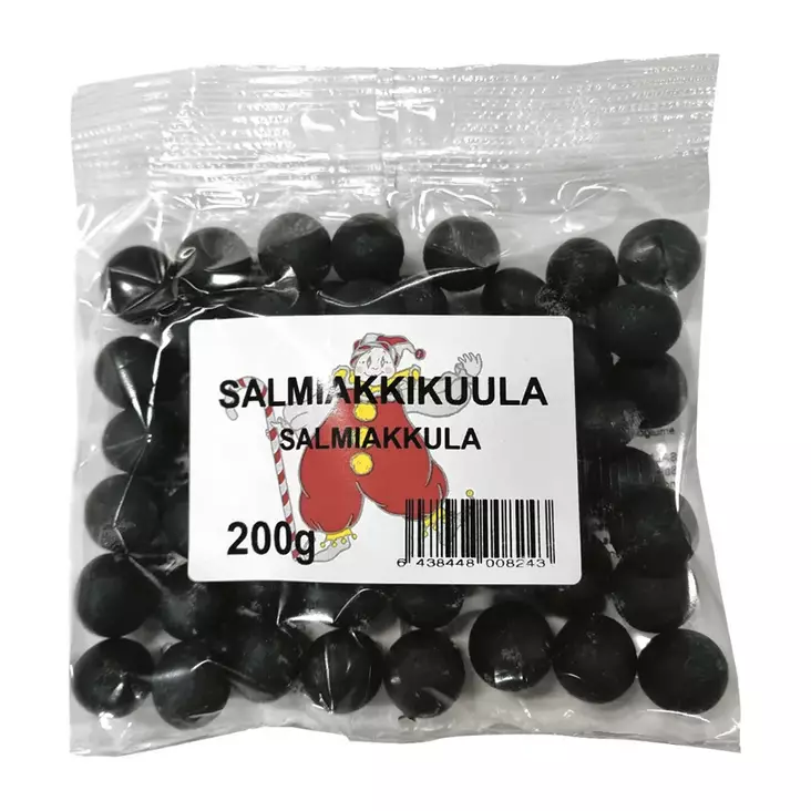 Salmiakkikuula 200 g - Makeiset ja naposteltavat - 6438448008243 - 1