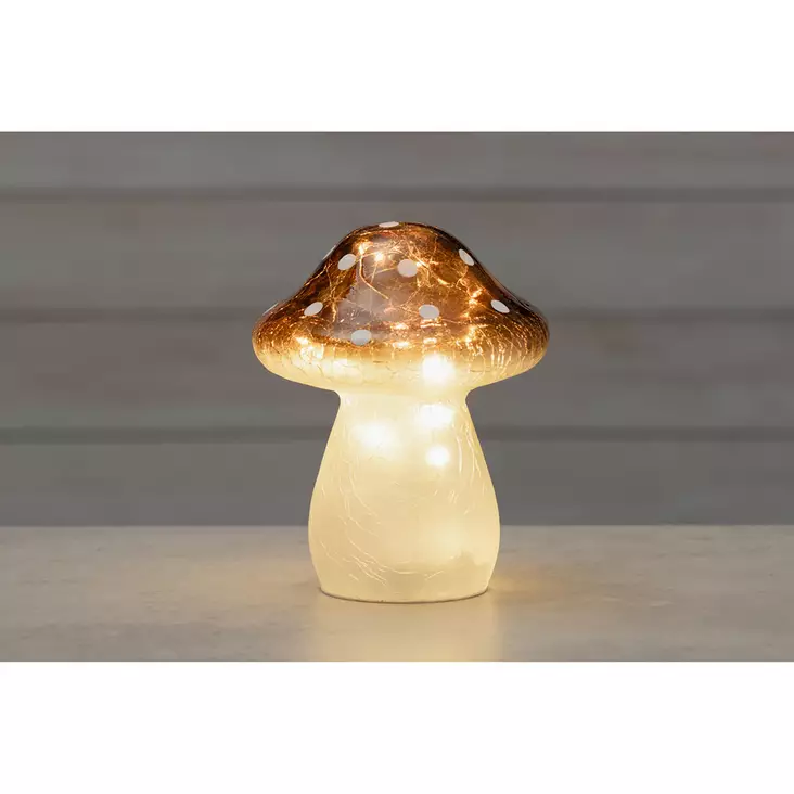 Särölasi Sieni LED-valoilla ruskea - Valohahmot ja valokoristeet - 6410416574103 - 1