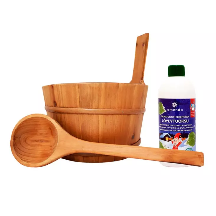 Puukiulu+kauha+saunatontun perinteinen 5 - Kiulut ja löylykauhat - 6417892043673 - 1