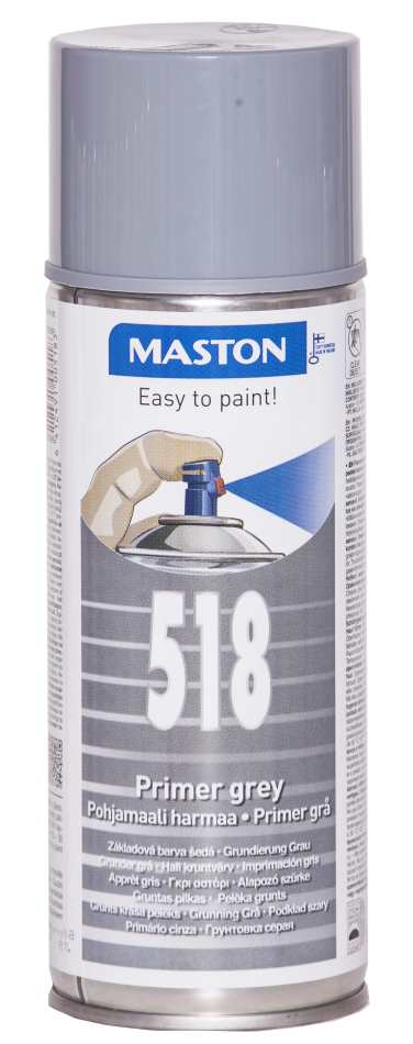 SPRAYMAALI HARMAA POHJAMAALI 518 400ML MASTON - Spraymaalit - 6412491005183 - 1