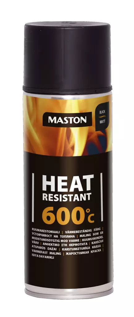 KUUMAKESTO SPRAYMAALI MUSTA 600 C - Spraymaalit - 6412497102213 - 1